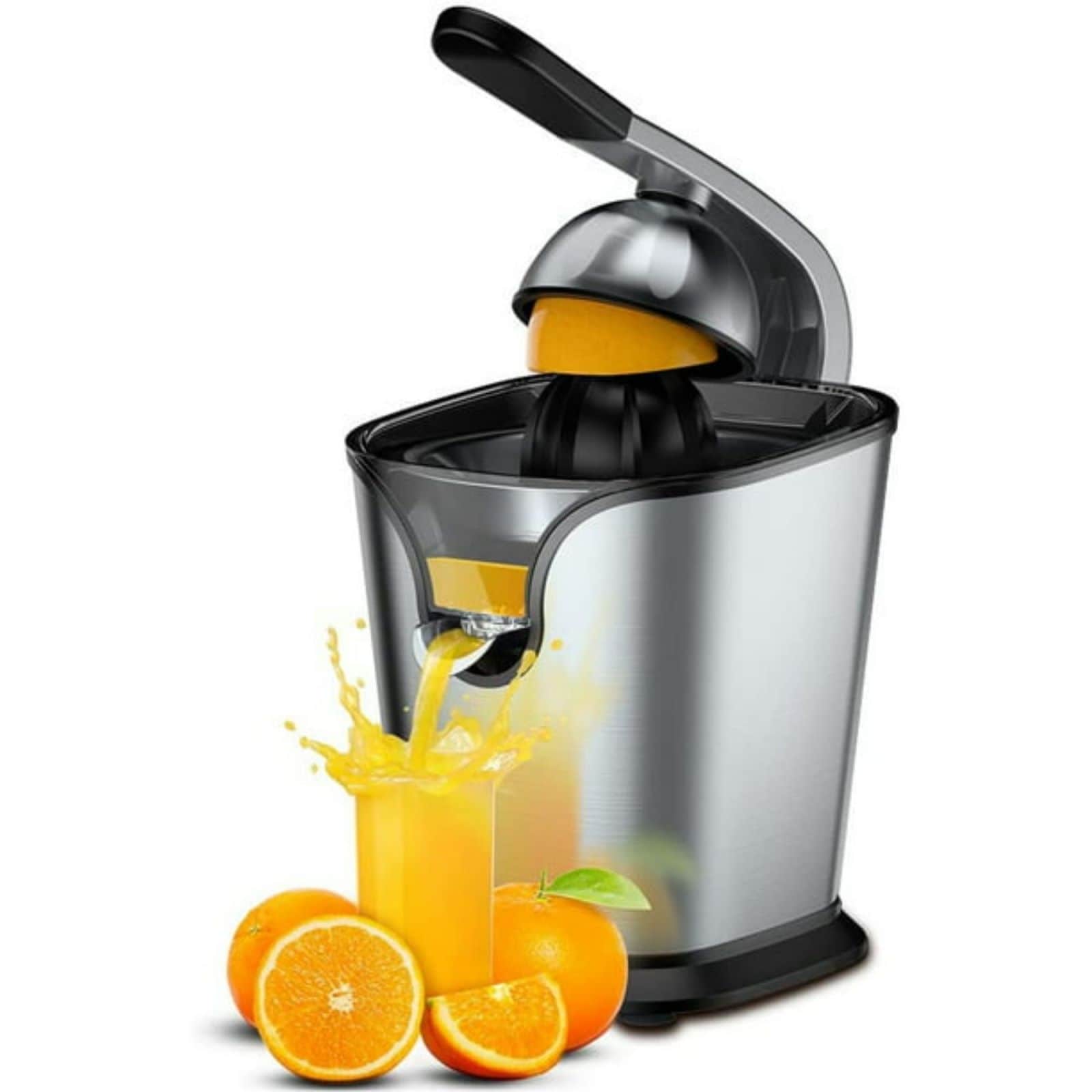 Electric Citrus Juicer for Orange Lemon Lime Grapefruit Juice 150W Silver